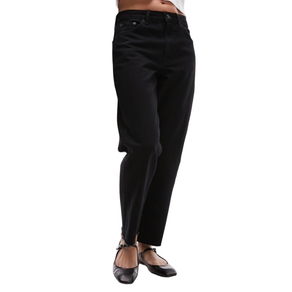 🚨FINAL SALE! PRICE IS FIRM🚨NWT TopShop Black Straight Leg Jeans - Picture 2 of 5